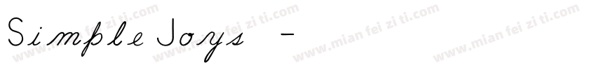 Simple Joys 字体字体转换